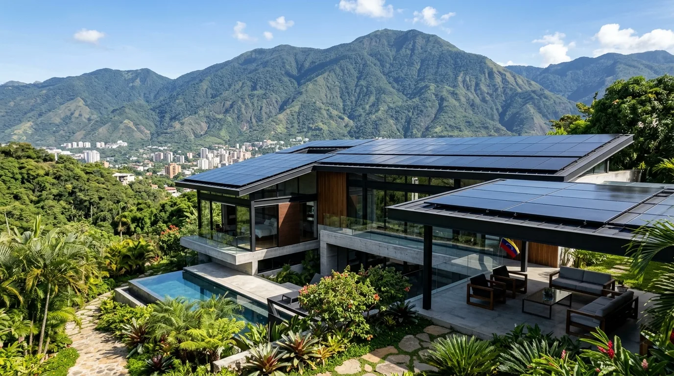 Instalación de Paneles Solares Residenciales en Caracas frente al Ávila